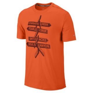Nike Cruiser Mens Running Shirt   Team Orange