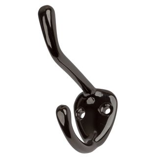 Gliderite Black Nickel Double Robe And Coat Hooks (pack Of 10)