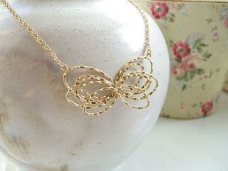 butterfly sculpture necklace by lily & joan