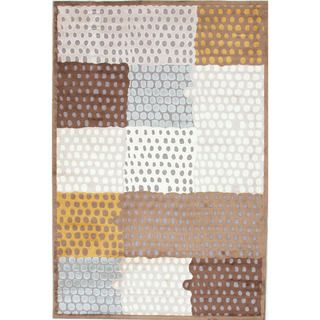 Contemporary Geometric Pattern Brown Rug (9 X 12)