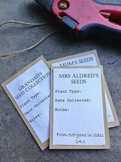personalised seed saving kit by the little lancashire smallholding