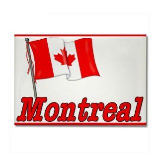 Canada Flag   Montreal Text Rectangle Magnet by  Kitchen & Dining