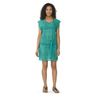 Womens Crochet Cover up Swim Dress  Green L