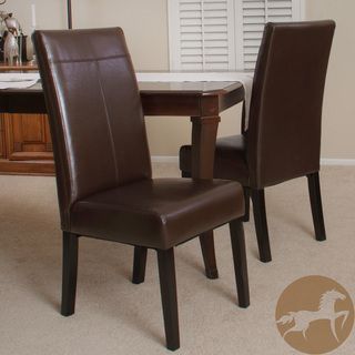 Christopher Knight Home Lissa Chocolate Brown PU Dining Chairs (Set of 2) Christopher Knight Home Dining Chairs