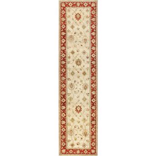 Hand Knotted Ziegler Beige Rust Vegetable Dyes Wool Rug (26 X 16)
