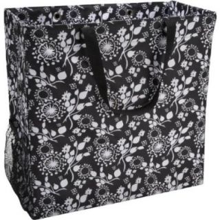 Thirty One Room For Two Utility Tote in Black Floral Brushstrokes Shoes