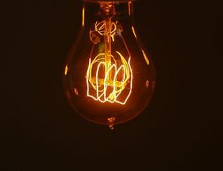 vintage style quad loop light bulb by dowsing & reynolds