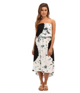 Angie Strapless Tie Dye Print Dress Womens Dress (Black)
