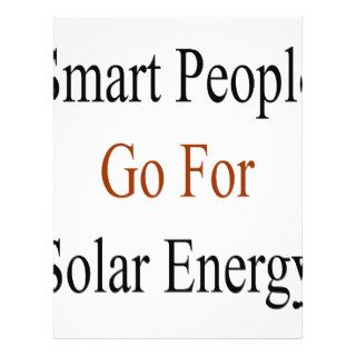 Smart People Go For Solar Energy Flyers