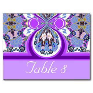 2012 Lavender & Purple Table Number Cards Custom Post Card