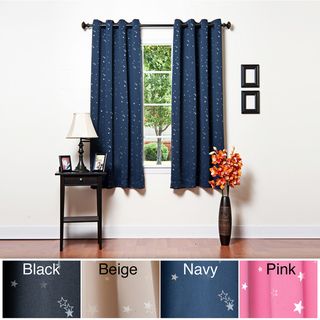 Star Struck Grommet Top 63 inch Thermal Insulated Blackout Curtain Set Curtains