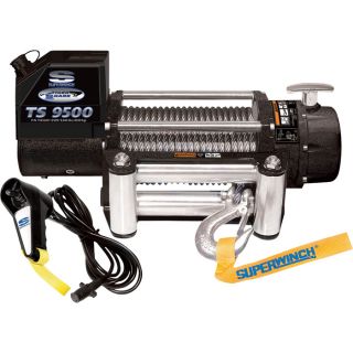 Tiger Shark 12 Volt DC Winch with Remote   9,500 Lb. Capacity, 5.2 HP, Model