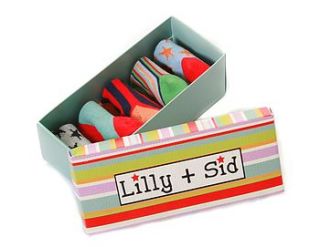 baby boy socks in a box by award winning lilly + sid