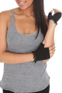 Black Jersey And Lace Fingerless Gloves Fashion Fingerless Gloves Clothing