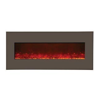 Shop Amantii Wall Mount/Built In 43" Modern Auburn Steel Surround Electric Fireplace   WM BI 43 5123 MODERNAUBURN at the  Home Dcor Store. Find the latest styles with the lowest prices from Amantii
