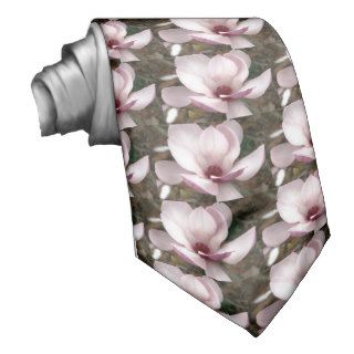 Japanese magnolia tree flowers custom ties