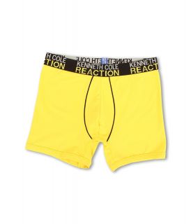 Kenneth Cole Reaction Fashion Solid Color Cotton Stretch Boxer Brief Mens Underwear (Yellow)