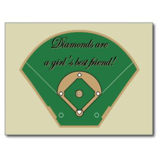 Diamonds Girl's best friend Post Card