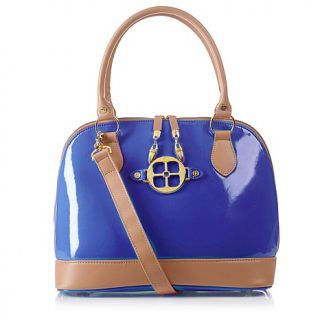 IMAN Global Chic Glam to the Max Rich Patent Classic Satchel