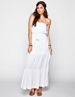 Gauze Tiered Maxi Dress White In Sizes Large, X Large, Small, Medium,