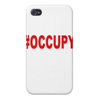 #OCCUPY hash tag red iPhone 4/4S Covers