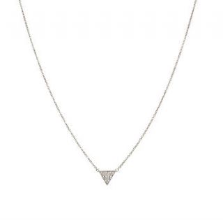 isium small white topaz triangular necklace by glacier jewellery