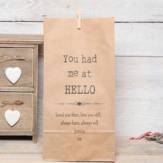 personalised movie quote gift bag by red berry apple