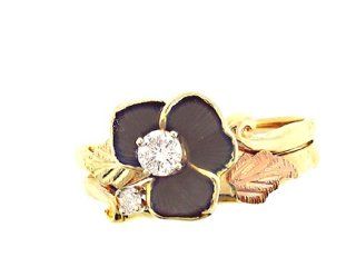 Black Hills Gold Diamond Wedding ring set Jewelry