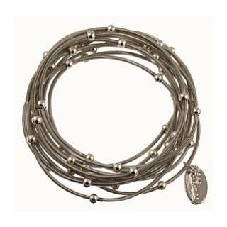 Piano Wire Bracelet   Silver/Silver Jewelry