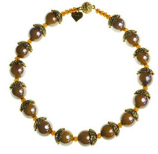amber acorn necklace by rosie fox