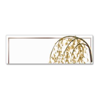 Gold Willow Branch on Variegated Gold Placecard Business Card Template