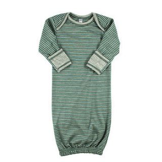 green and grey striped merino sleepsuit by asolon