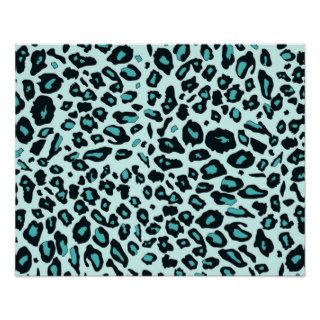 Blue leopard print