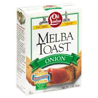 Old London Onion Toast, 5 Ounce Boxes (Pack of 12)  Crackers  Grocery & Gourmet Food