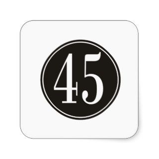 #45 Black Circle Stickers