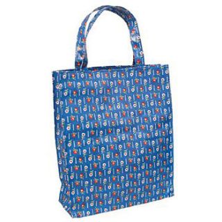 french daisy oil cloth shopping bag by doodlebugz