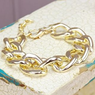 chunky gold chain bracelet by lisa angel