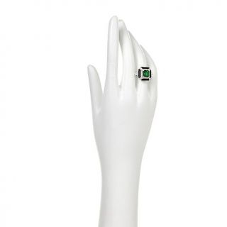 Xavier Absolute™, Simulated Emerald and Black Onyx Sterling Silver Ring