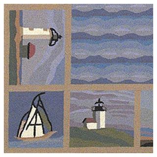 KAS Oriental Rugs Colonial Lighthouse Nautical Novelty Rug