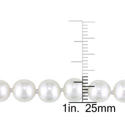 Miadora White 7.5 8mm Freshwater Pearl Necklace (18 24 inch) Miadora Pearl Necklaces