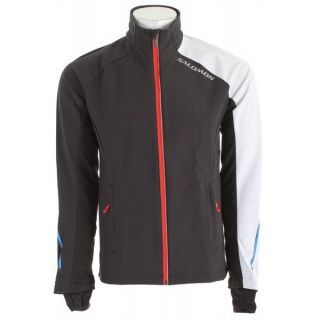 Salomon Momentum II Softshell Cross Country Ski Jacket Black/White/Black