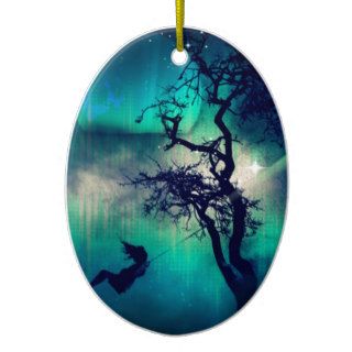 You Are the Light Turquoise Christmas Ornament