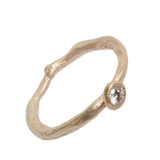 gold diamond solitaire ring by anthony blakeney