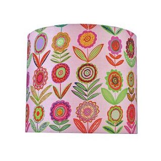 lampshade 'pink cut flowers' by the wooden lamp company