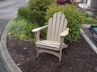 Weathered Wood Color Adirondack Chair  Patio, Lawn & Garden