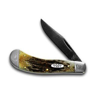 CASE XX Yellowhorse Genuine Stag Native Steel Saddlehorn 1/1 Pocket Knife Knives  Folding Camping Knives  Sports & Outdoors