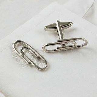 paperclip cufflinks by highland angel