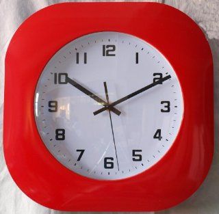 Shop Analog Wall Clock with Bold Numbers Silver/black/orange/red Beautiful Clock (Red) at the  Home Dcor Store