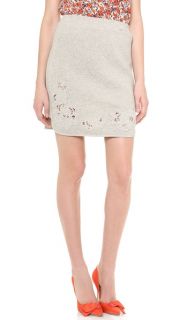Rebecca Taylor Floral Cutout Skirt
