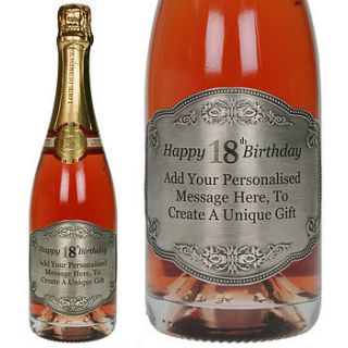 personalised classic 18th rose champagne by giftsonline4u